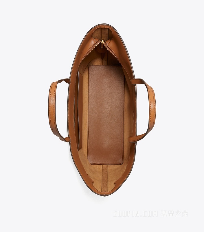 【新品】顶部拉链托特包 枫糖浆色