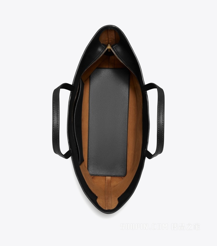 【新品】顶部拉链托特包 黑色