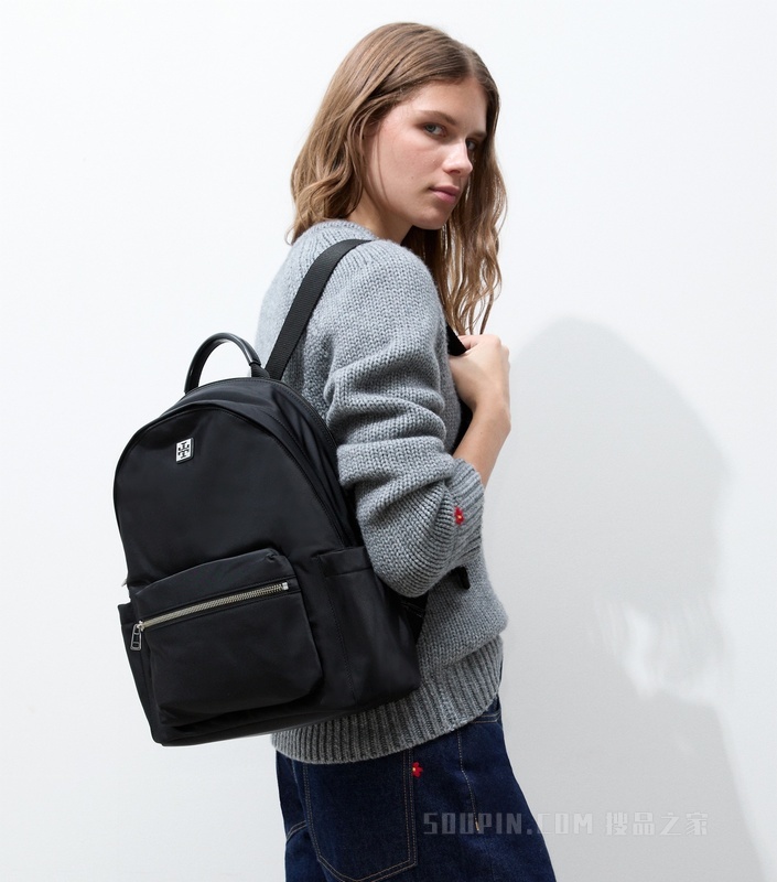 【新品】Virginia 拉链双肩包 黑色