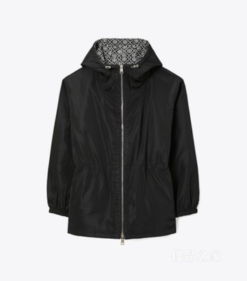 【新品】T Monogram 提花连帽外套 黑色