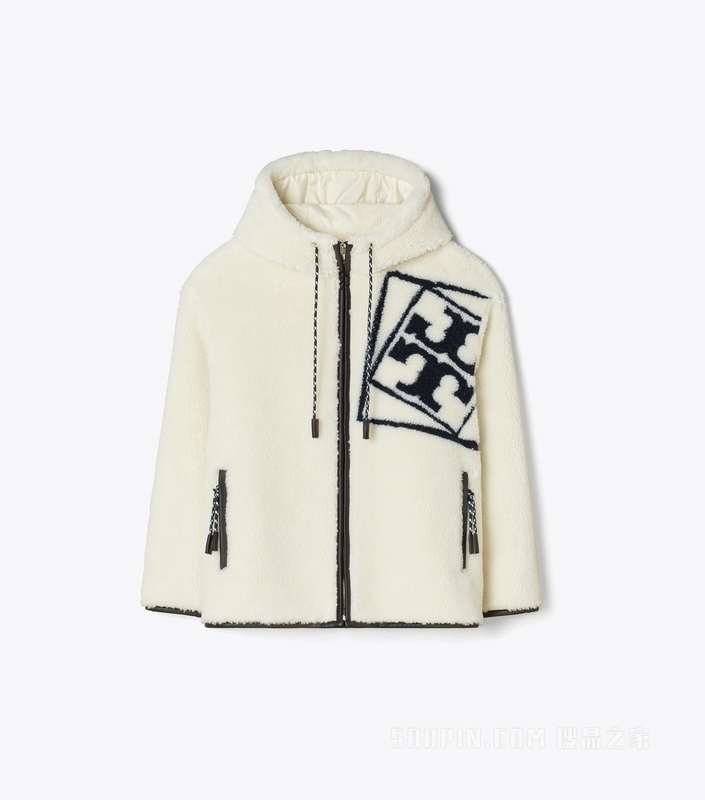 【新品】Logo 抓绒夹克 象牙白