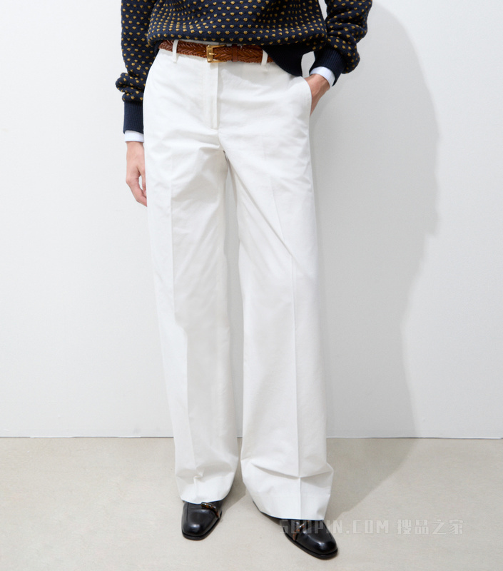 【新品】棉质长裤 白色
