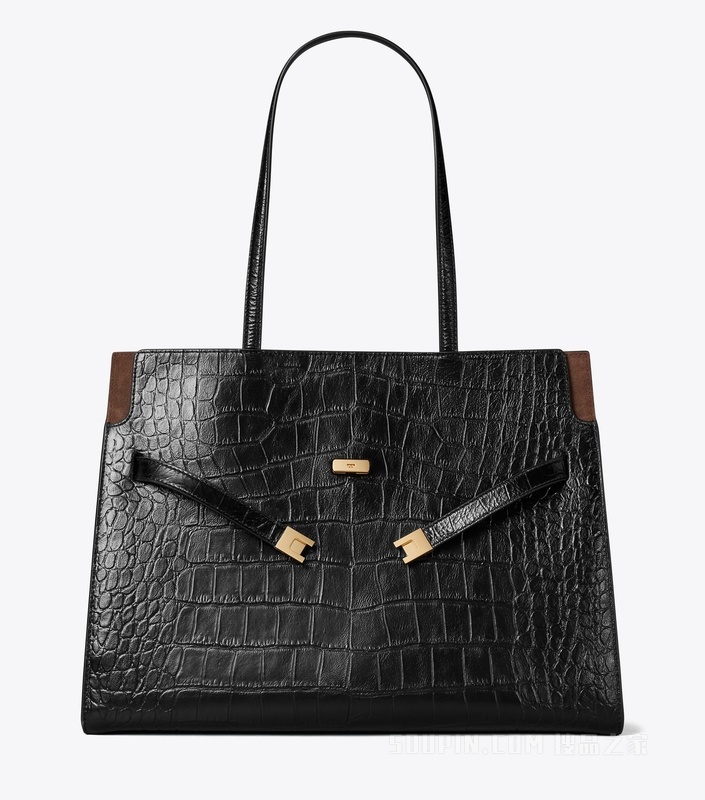 【新品】Lee Radziwill 压花托特包 黑色