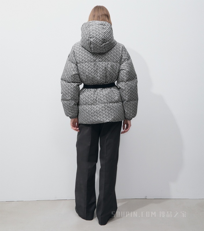 【新品】提花束腰夹克 白色 / 黑色