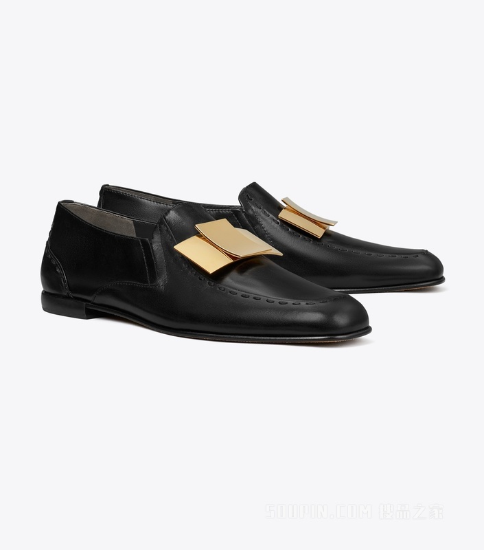 【新品】Bunny Knot 乐福鞋 纯黑/金色