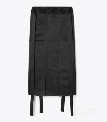 【新品】桑蚕丝缎面半身裙 黑色