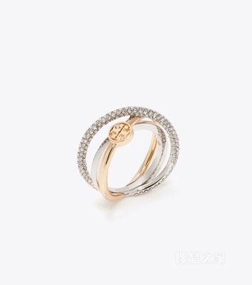 【新品】Icon 经典系列密镶三环戒指 Tory 金/Tory 银/水晶色