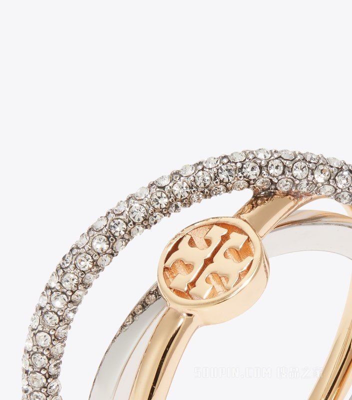 【新品】Icon 经典系列密镶三环戒指 Tory 金/Tory 银/水晶色