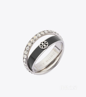 【新品】Icon 经典系列双环戒指 浅银色/黑色/水晶色