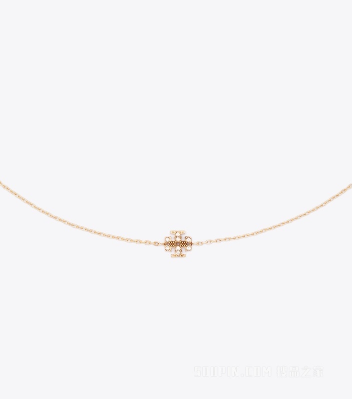 【新品】Icon 经典系列密镶精致项链 Tory 金/水晶色