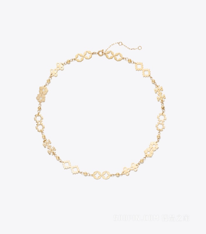 【新品】Forget Me Not 勿忘我系列四叶草项链 Tory 金