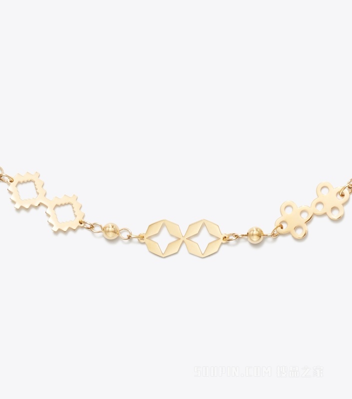 【新品】Forget Me Not 勿忘我系列四叶草项链 Tory 金