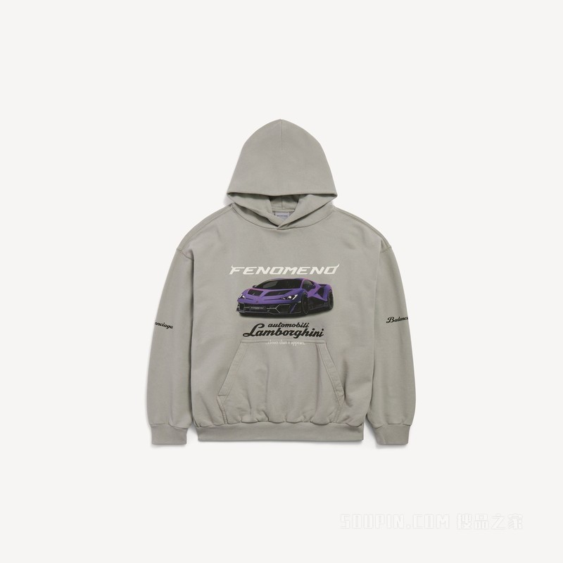 BALENCIAGA | AUTOMOBILI LAMBORGHINI中版型连帽卫衣