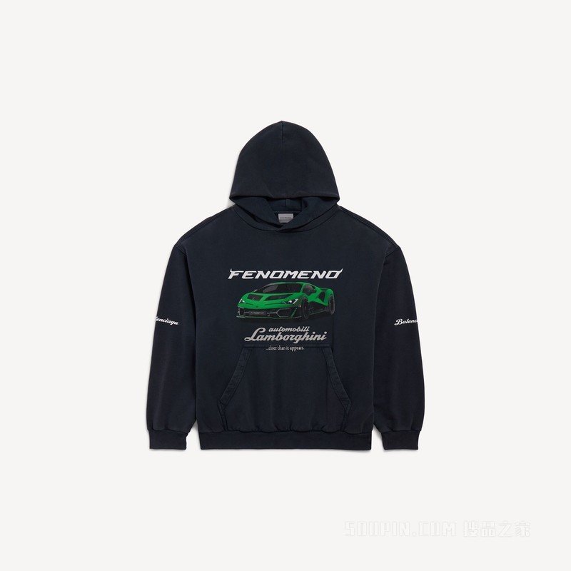 BALENCIAGA | AUTOMOBILI LAMBORGHINI中版型连帽卫衣